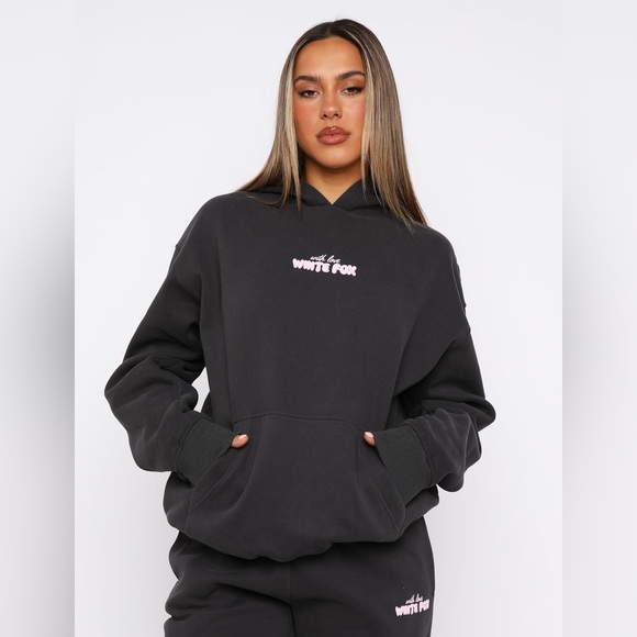 White Fox With Love In The Moment Oversized Hoodie Charcoal M/L

PTP: 25” - Picture 3 of 10